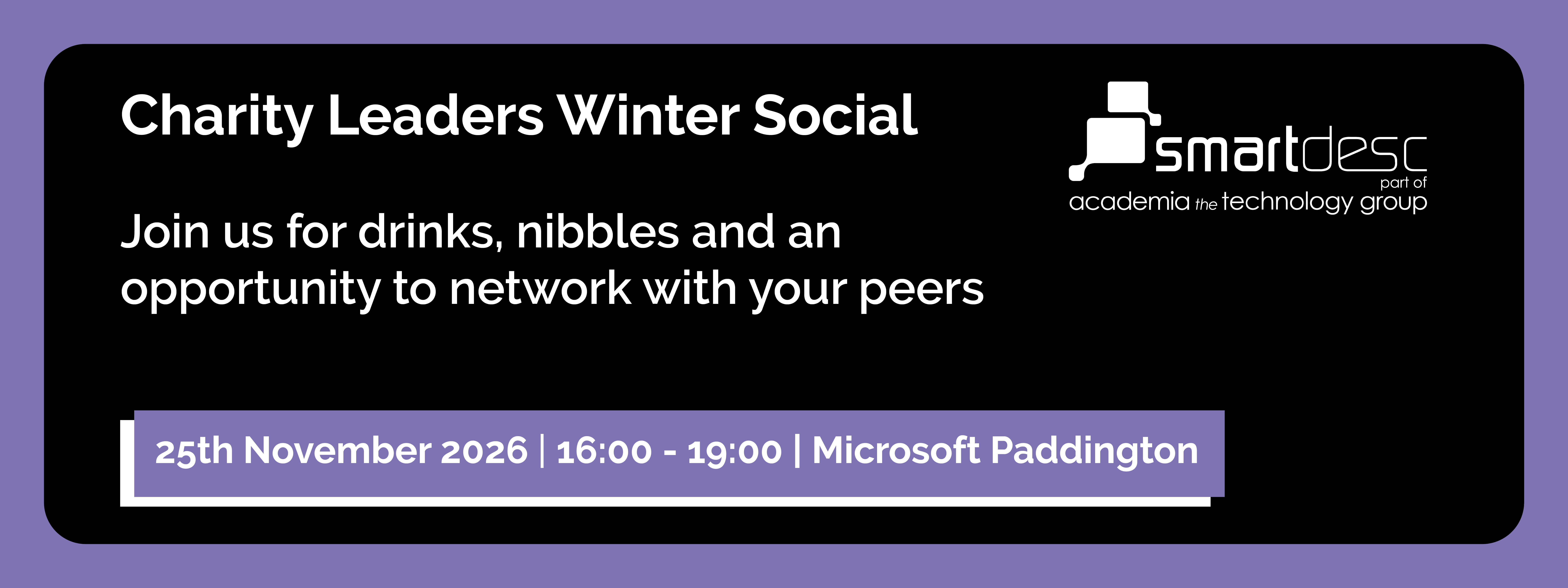 Charity Leaders Winter Social – 25th November 2026